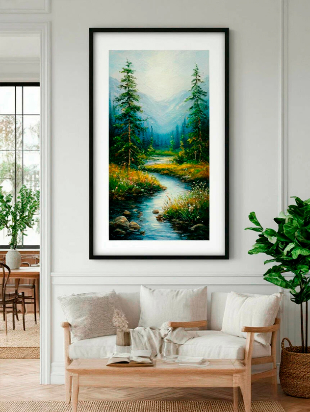 Закажите портрет с оформлением в раму с паспарту и стеклом