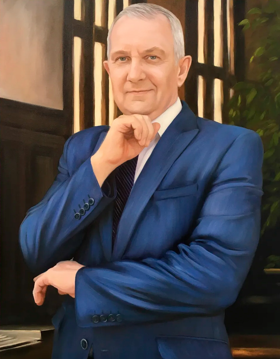 Мужской портрет, написанный вручную маслом на холсте 2