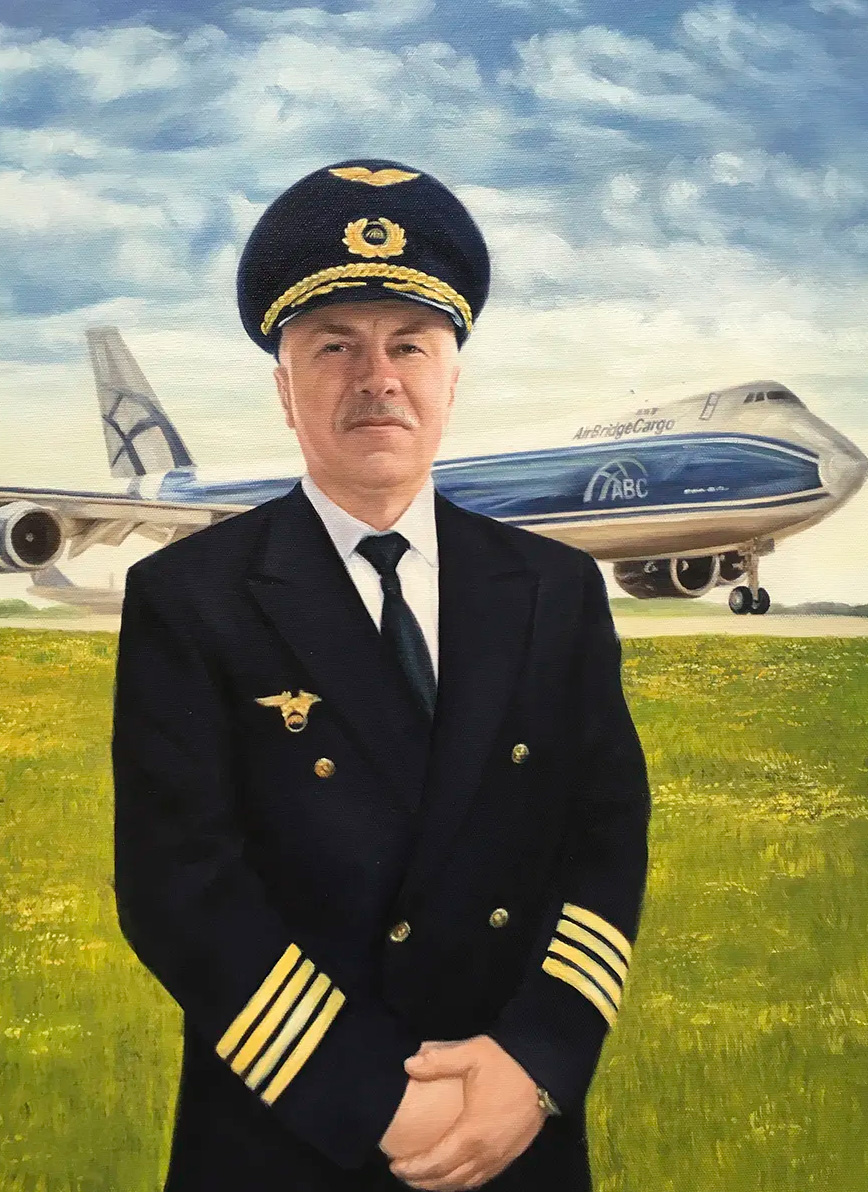 Мужской портрет, написанный вручную маслом на холсте 3