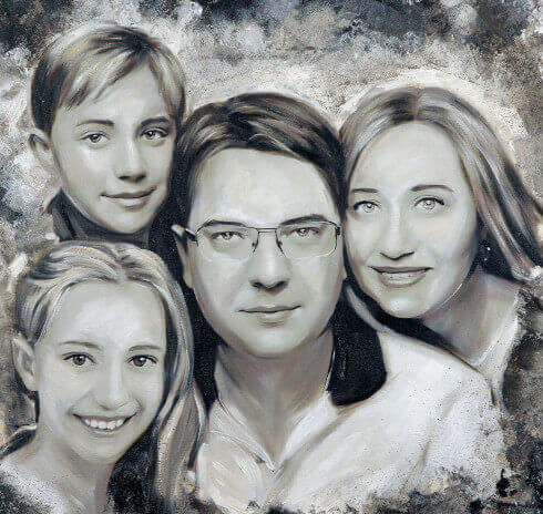 Классический портрет маслом на холсте 5