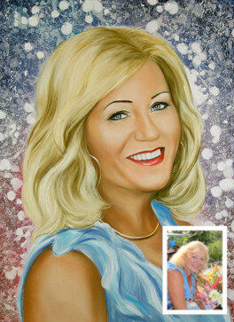 Портрет маслом из старых фотографий .