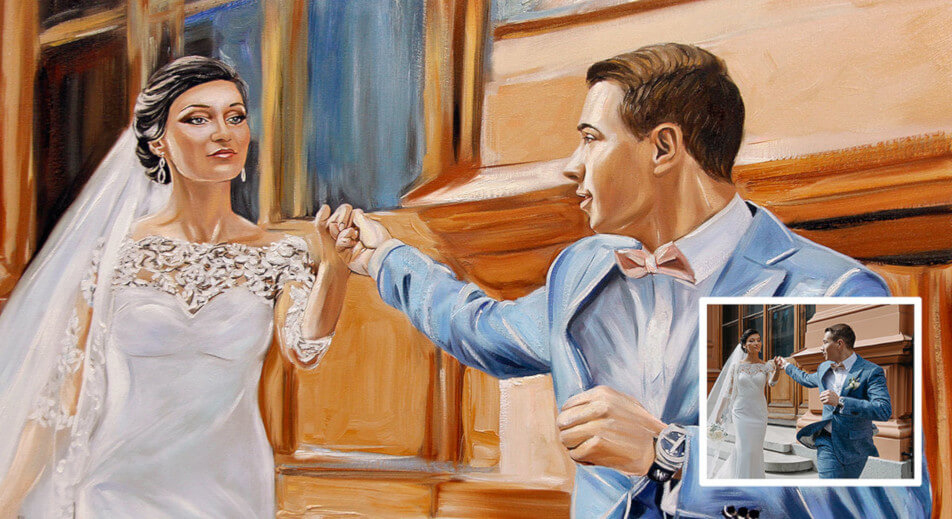 Портрет маслом из старых фотографий 4