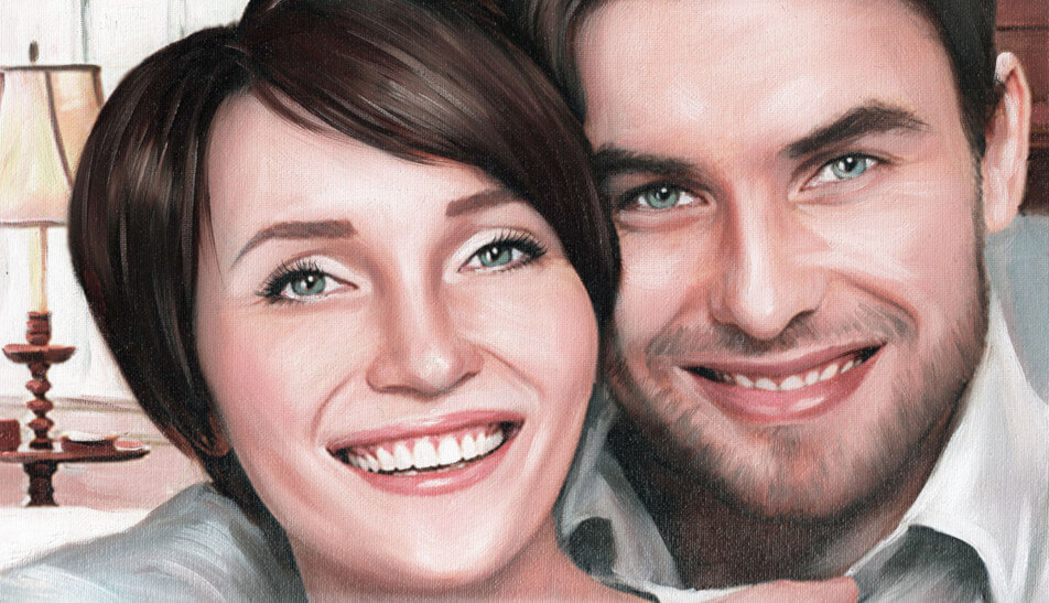 Портрет маслом из старых фотографий 5