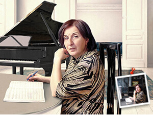 пример женского портрета на фоне