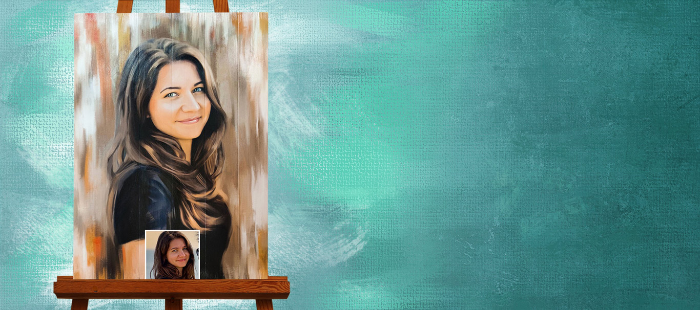 Портрет на досках по фотографии