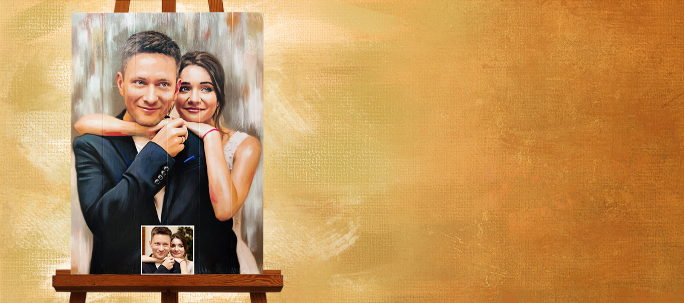 Портрет на досках по фотографии